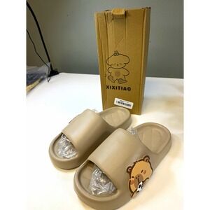 XIXITIAO Womens Beige Capybara Soccer Cloud Slide Sandals XXT-8909 US 8.5 NEW